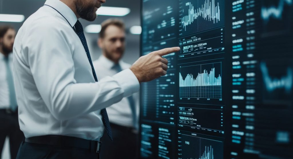 Confident Businessman Guiding Tech Startup Strategies